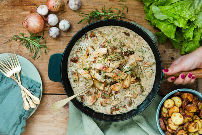 Recept på quorngryta med dragonsås