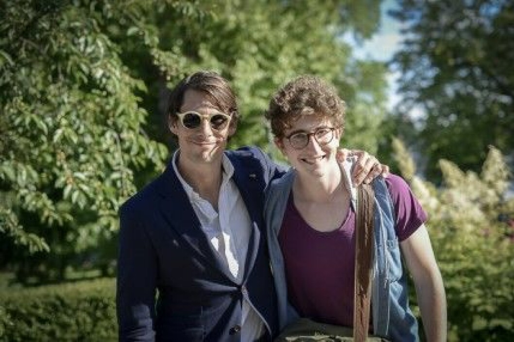 Skultunas VD Viktor Blomqvist med Sasha Kurpatow. Skultunas VD Viktor Blomqvist med Sasha Kurpatow.