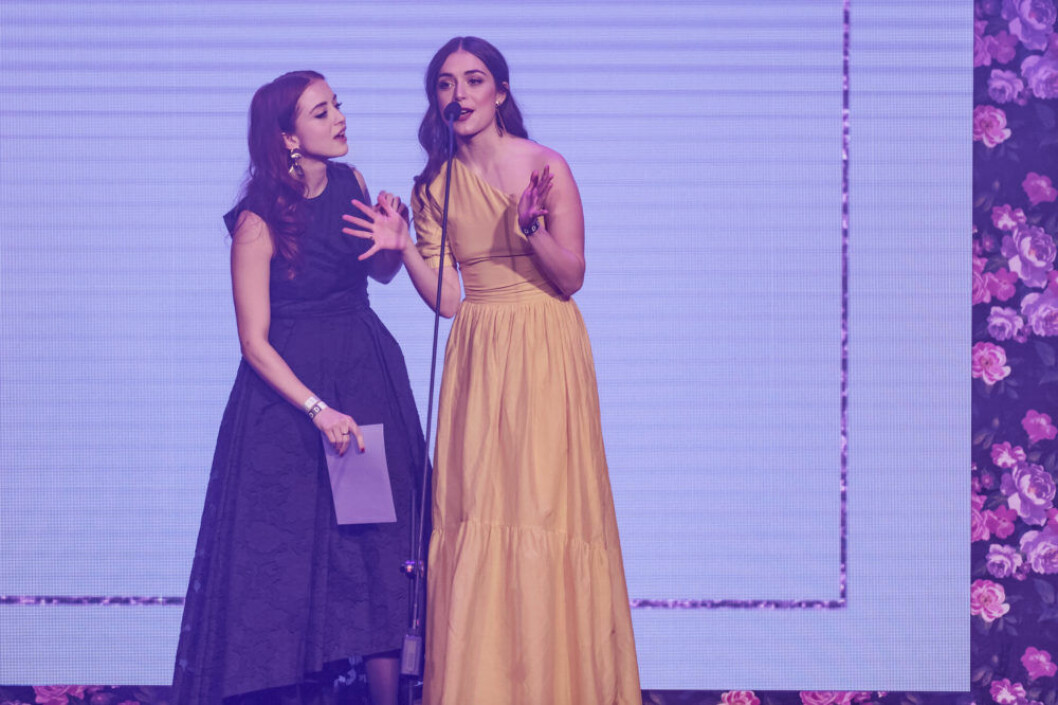 Happy och Felice Jankell var prisutdelare på ELLE-galan.