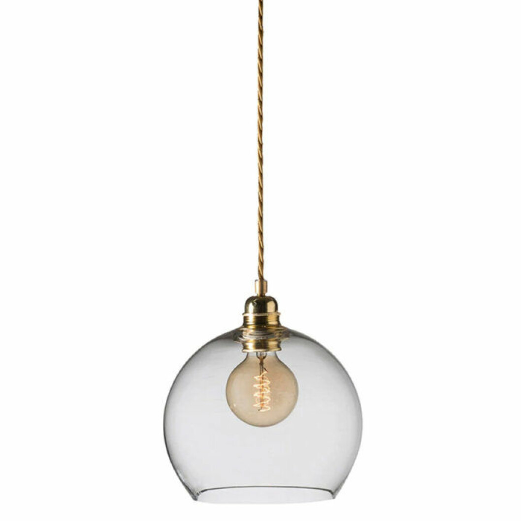 Liten pendellampa i glas