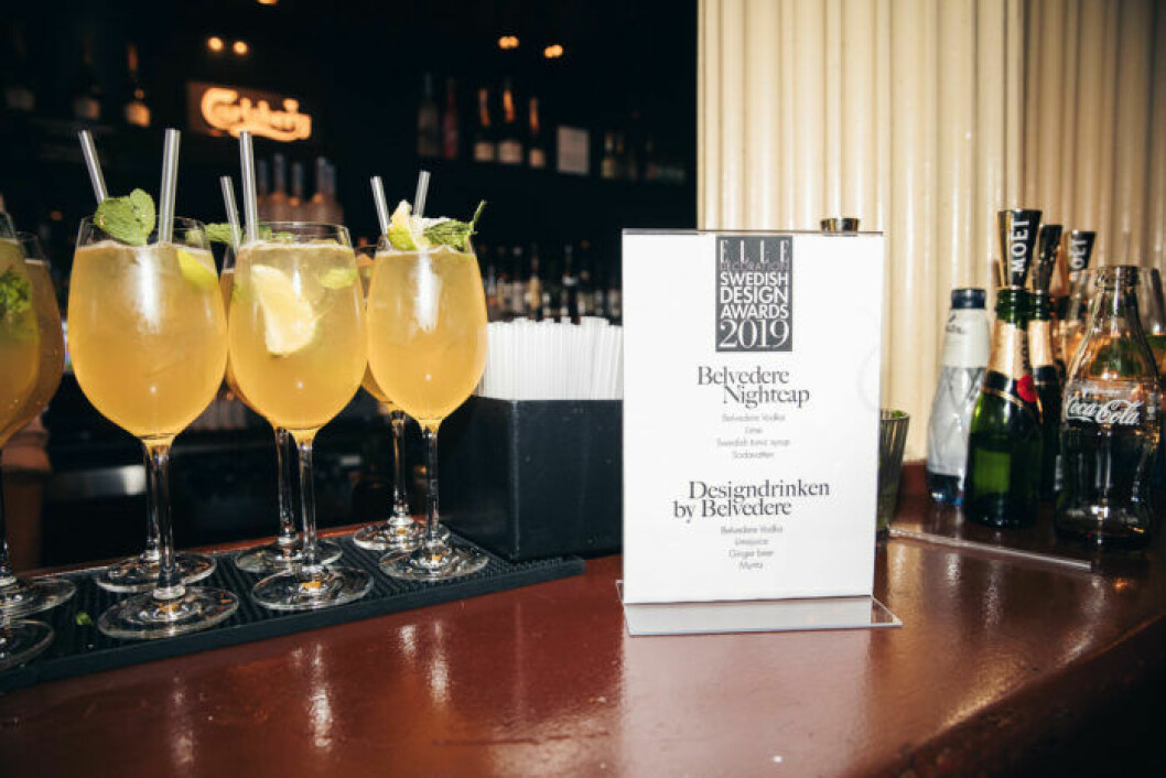 En av drinkarna på festen på ELLE Decoration Swedish Design Awards 2019