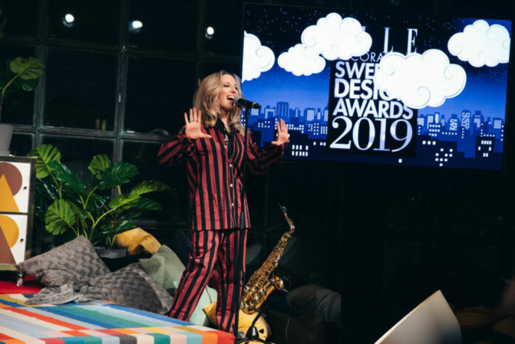 Sånguppträdande på ELLE Decoration Swedish Design Award