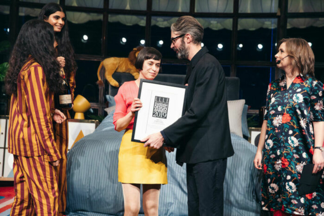 Årets inredare Halleroed på scen på ELLE Decoration Swedish Design Awards 2019
