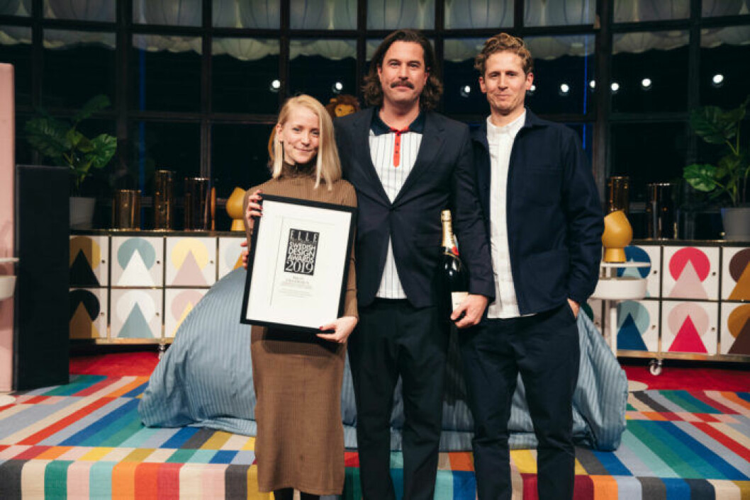 Note Design Studio tar emot sitt pris på ELLE Decoration Swedish Design Awards 2019