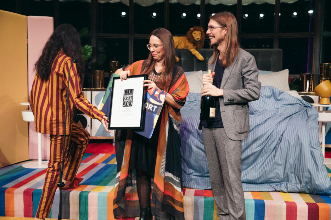 Emma Marga Blanche och Fredrik Färg på ELLE Decoration Swedish Design Awards 2019