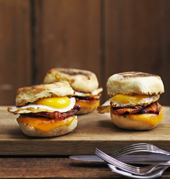 Egg mac muffin med bacon