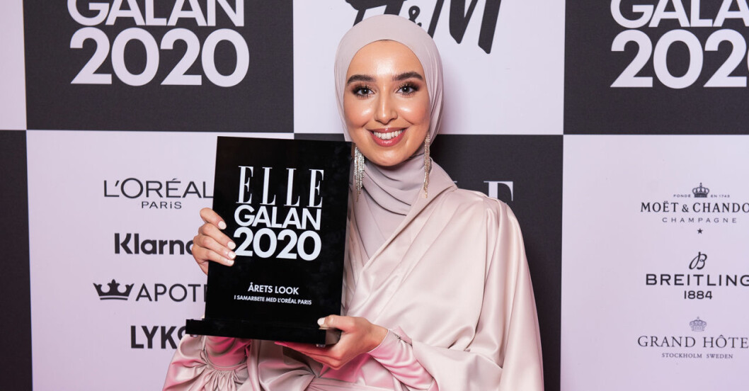 Årets look i samarbete med Loreal Paris Imane Asry på ELLE-galan 2020