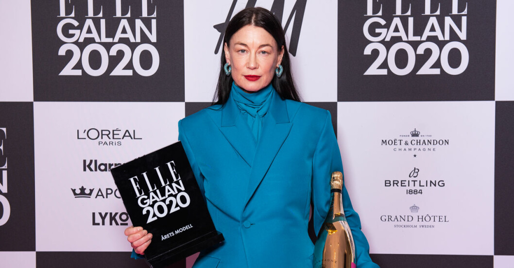 Årets modell Ursula Wågander på ELLE-galan 2020