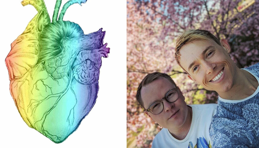 Tobias Ström och Jesper Petersson har startat Regnbågsblod för att homosexuella ska få ge blod.