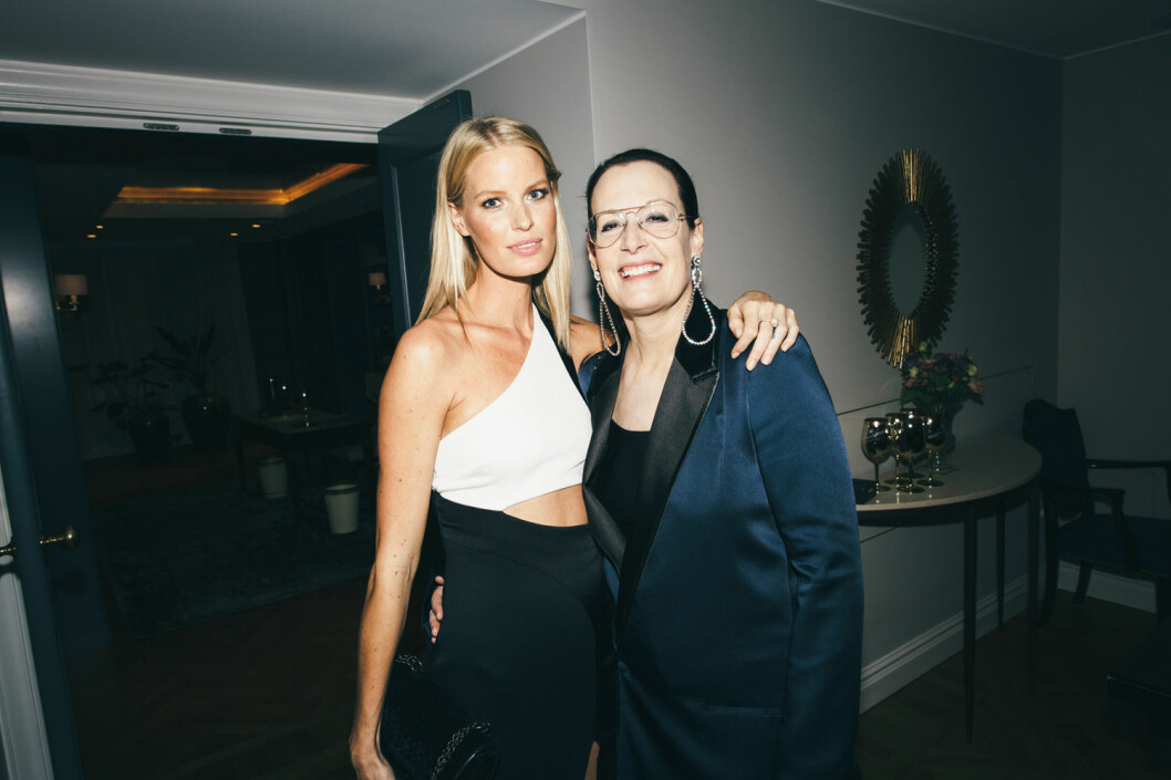 Caroline Winberg och Cia Jansson innan ELLE-galan. 