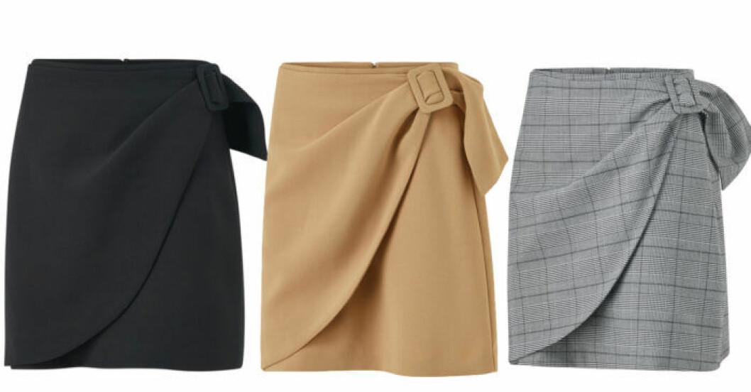Kjol, kommer i tre färger. <a href="http://www.awin1.com/cread.php?awinaffid=439037&awinmid=8905&clickref=isabellastylein&platform=dl&p=%5B%5Bhttps%3A%2F%2Fwww.ellos.se%2Fstylein%2Fkjol-paris%2F1565474-01%5D%5D" target="_blank" rel="noopener">Här kan du köpa den</a>. Kort kjol från Isabella Löwengrip x Stylein för Ellos