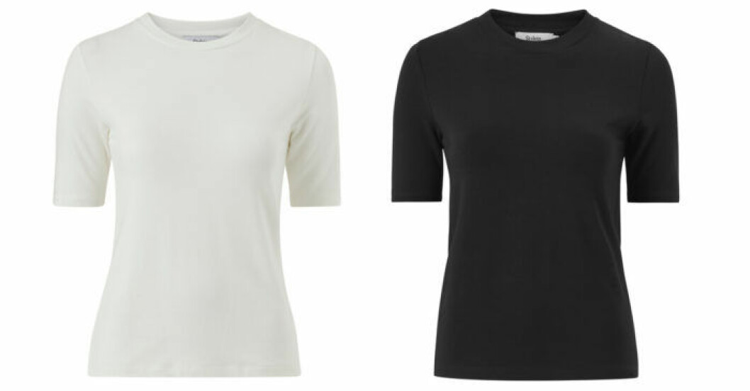 T-shirt, kommer i två färger. <a href="http://www.awin1.com/cread.php?awinaffid=439037&awinmid=8905&clickref=isabellastylein&platform=dl&p=%5B%5Bhttps%3A%2F%2Fwww.ellos.se%2Fstylein%2Ftopp-sydney%2F1565478-01%5D%5D" target="_blank" rel="noopener">Här kan du köpa den</a>. Bas t-shirt från Löwengrip x Stylein för Ellos