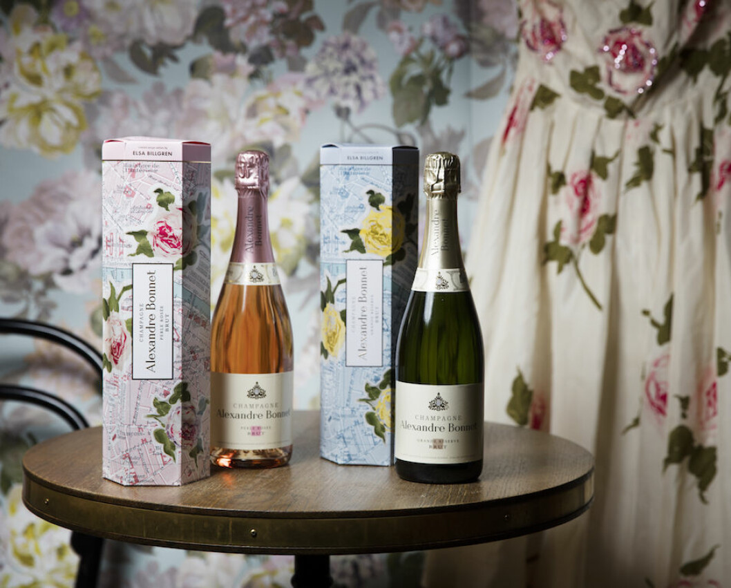 champagnehuset Alexandre Bonnet med en svensk modeprofil för att skapa en limiterad presentförpackning till deras champagne.