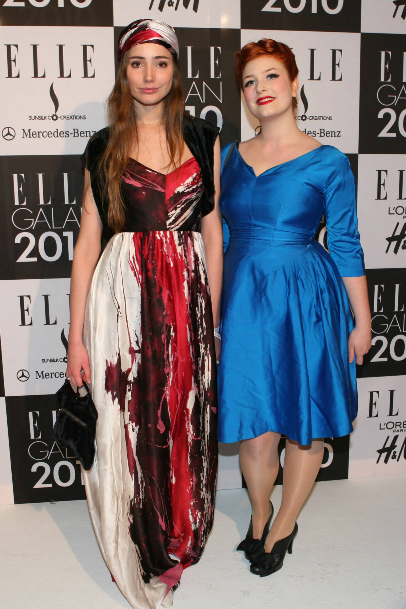 Elsa Billgren i en blå klänning på ELLE-galan 2010.
