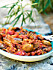 Caponata – sötsur aubergineröra med oliver, pinjekärnor och russin.