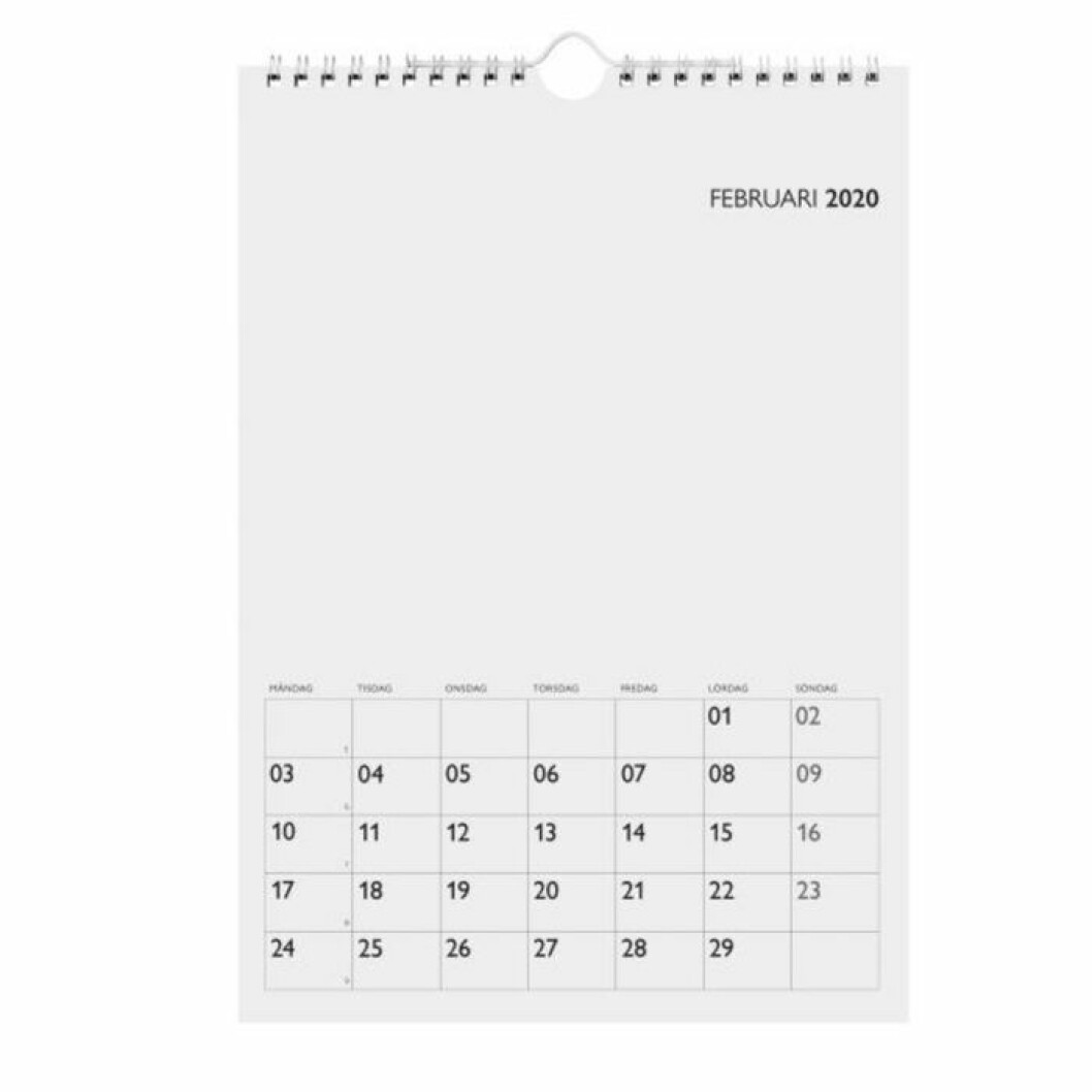 Väggkalender 2020