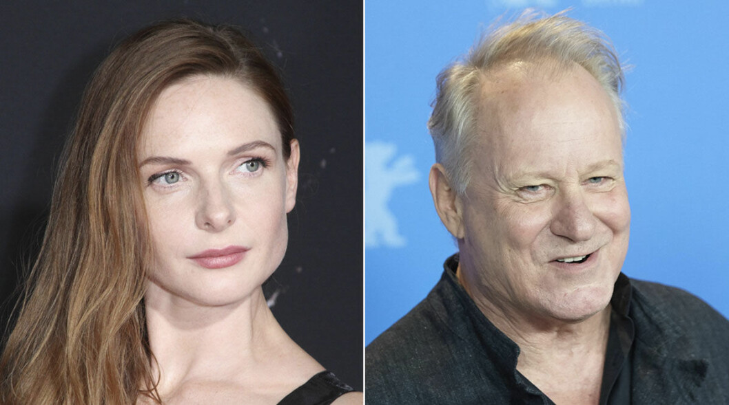 Rebecca Ferguson och Stellan Skarsgård