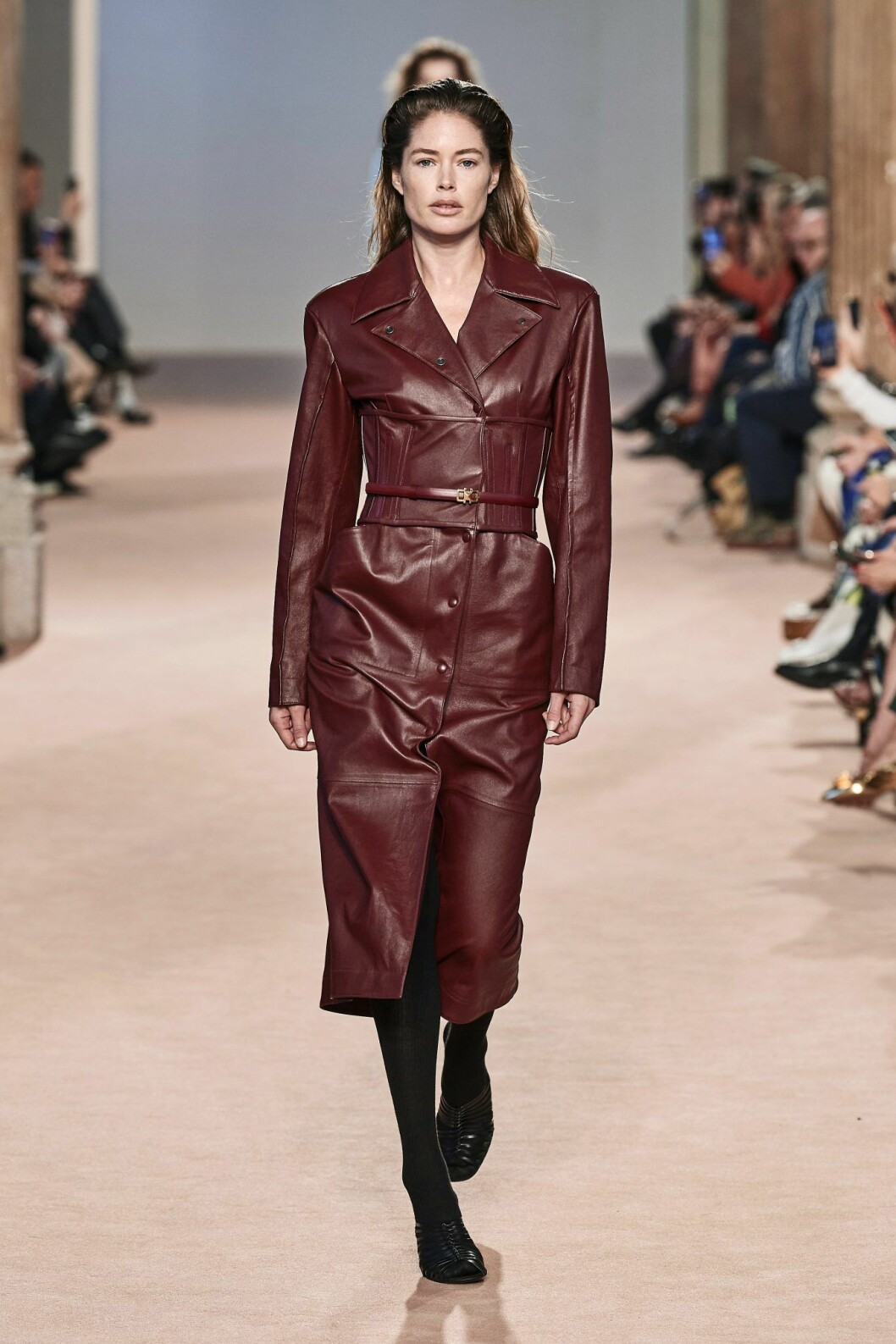 Ferragamo AW20 Blodröd läderjacka hösten 2020