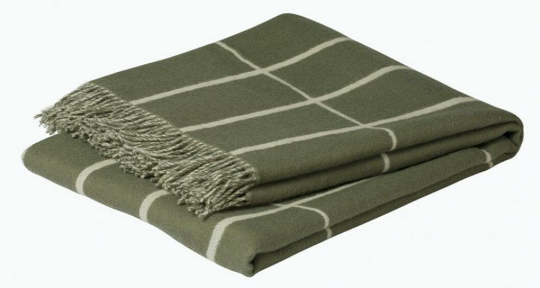 Grön pläd med rutor från Marimekko