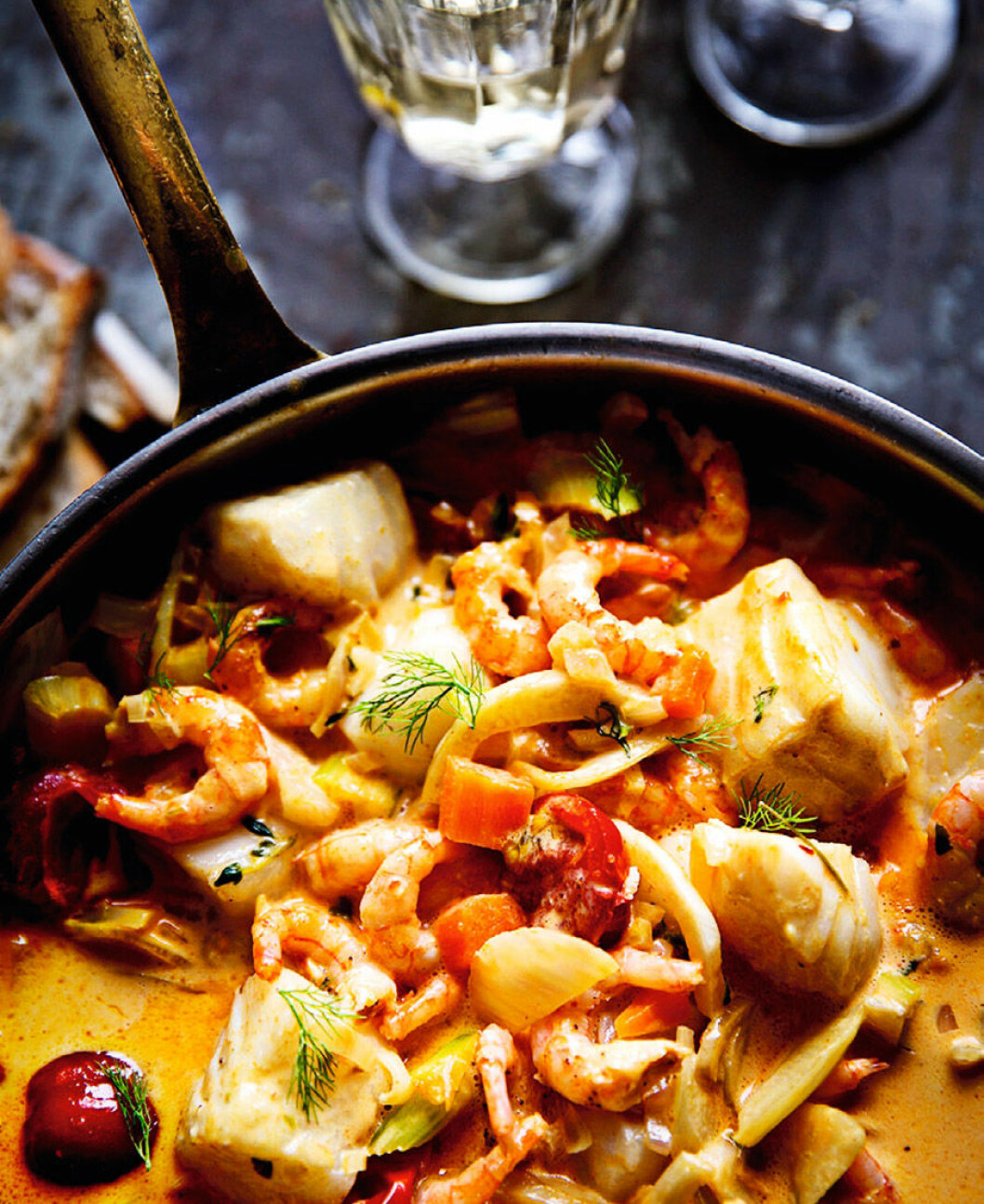 Fisk- och skaldjursgryta med curry. Foto: Stefan Edetoft Fisk- och skaldjursgryta med curry. Foto: Stefan Edetoft