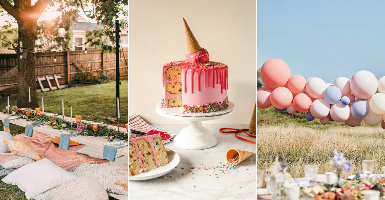 Tårta, ballonger och dukning - tips till ettårskalas