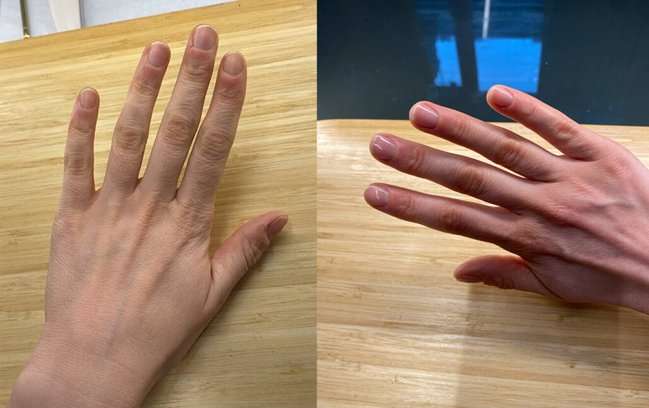 före och efter scandi manicure