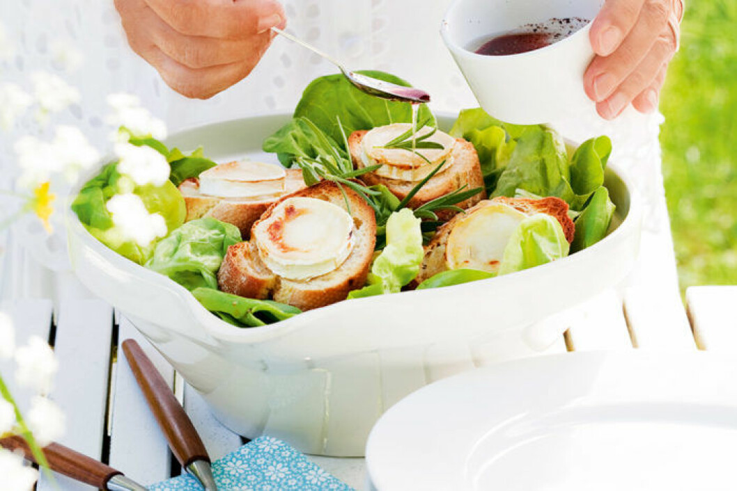 Fransk getostsallad. Fransk getostsallad.