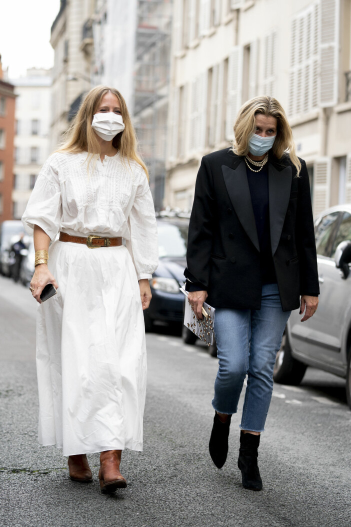 Franska stilen från Paria fashion week streetstyle,