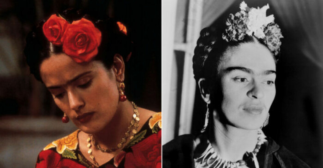Salma Hayek som Frida Kahlo. 