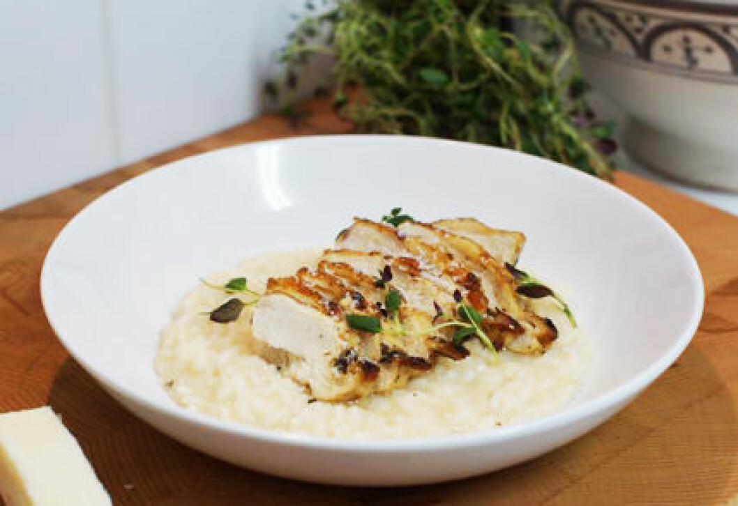 Risotto med kyckling Risotto med kyckling