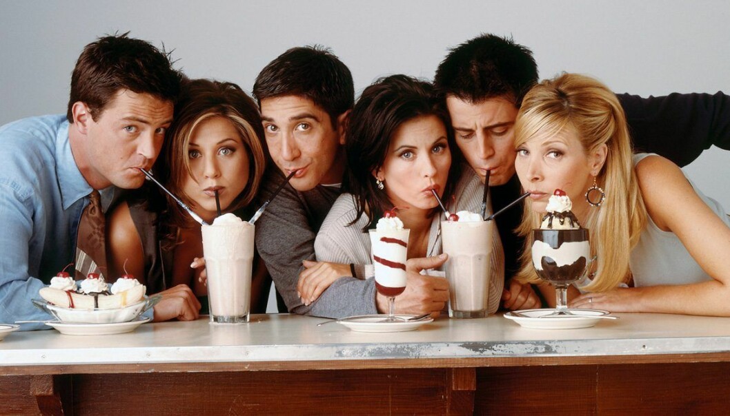 Skådespelarna från Vänner dricker milkshake