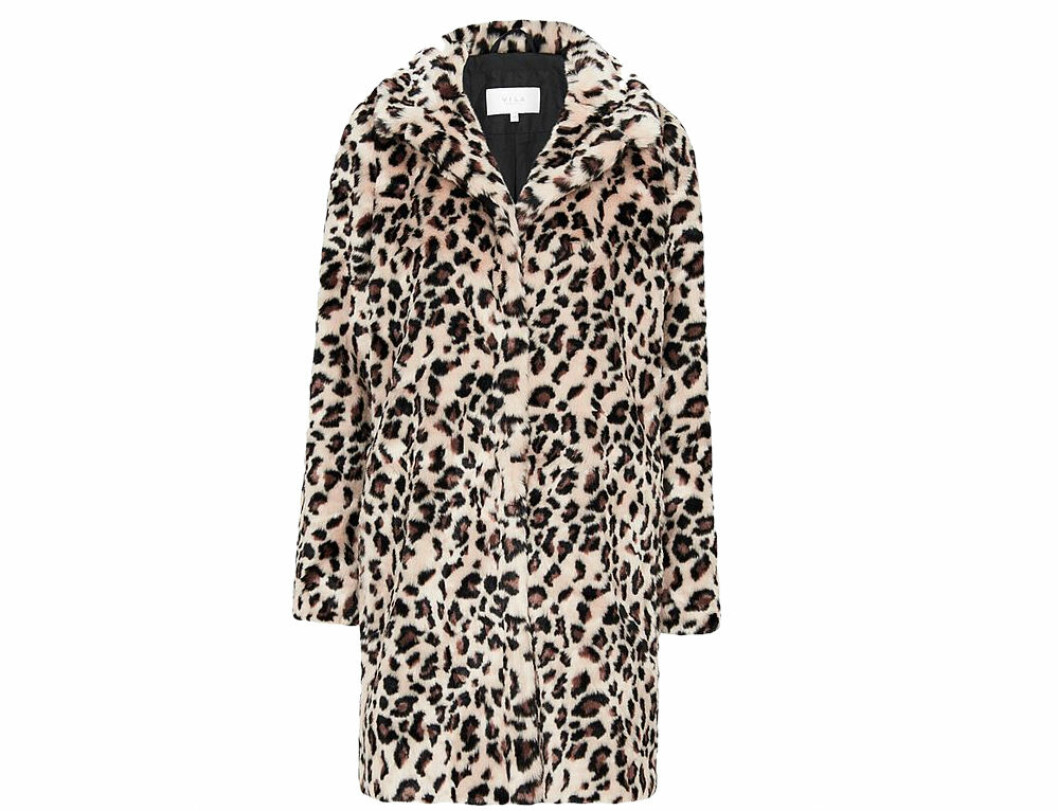 Fuskpäls i leopard