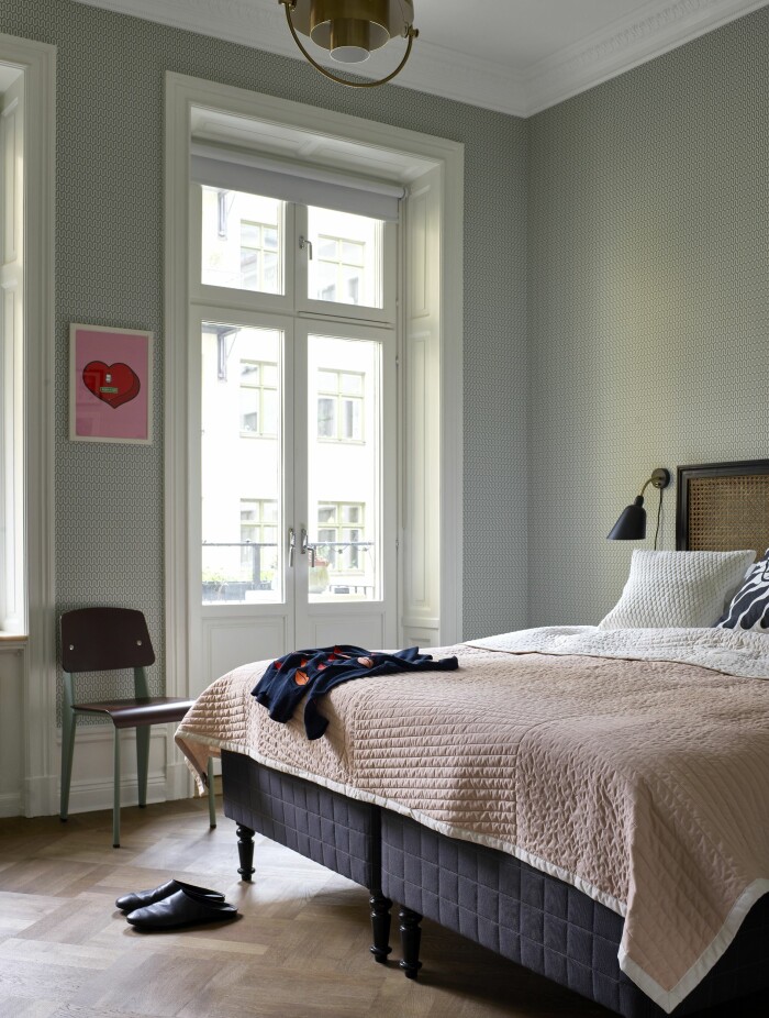 Hemma hos Gabriella Gullberg Stockholm sovrum