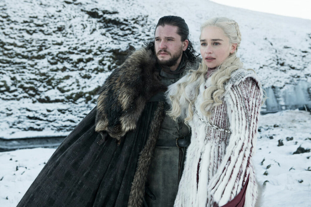 Den 15 april kommer den sista säsongen av <em>Game of Thrones</em> till HBO. Foto: HBO Jon Snow och Daenerys i sista säsongen av Game of Thrones.