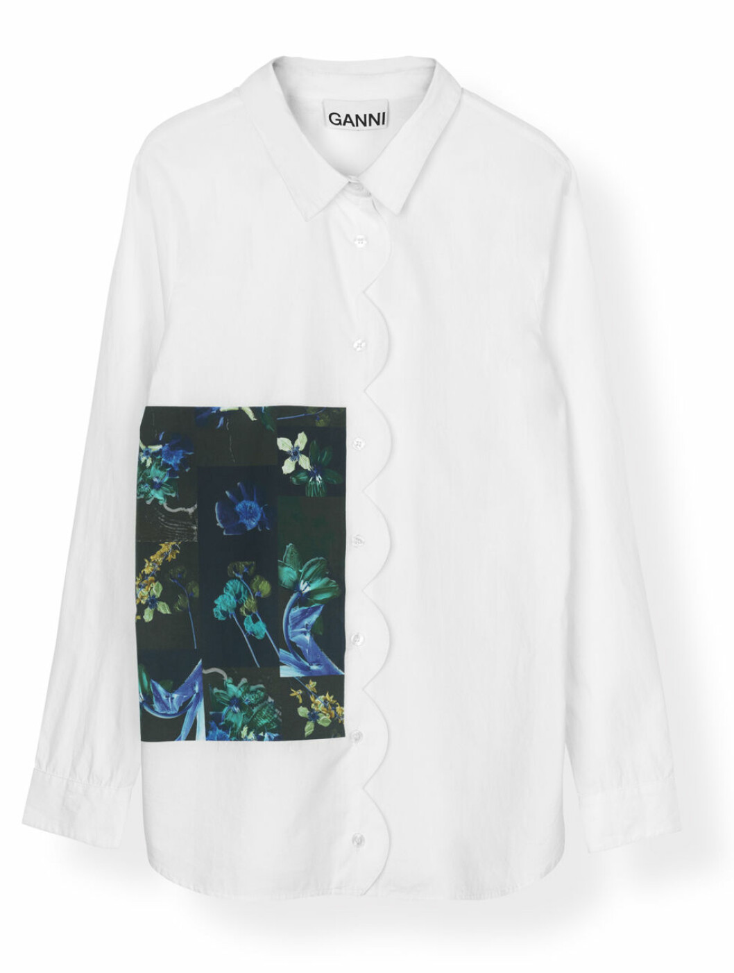 Ganni Stockholm capsule kollektion vit skjorta med blommor