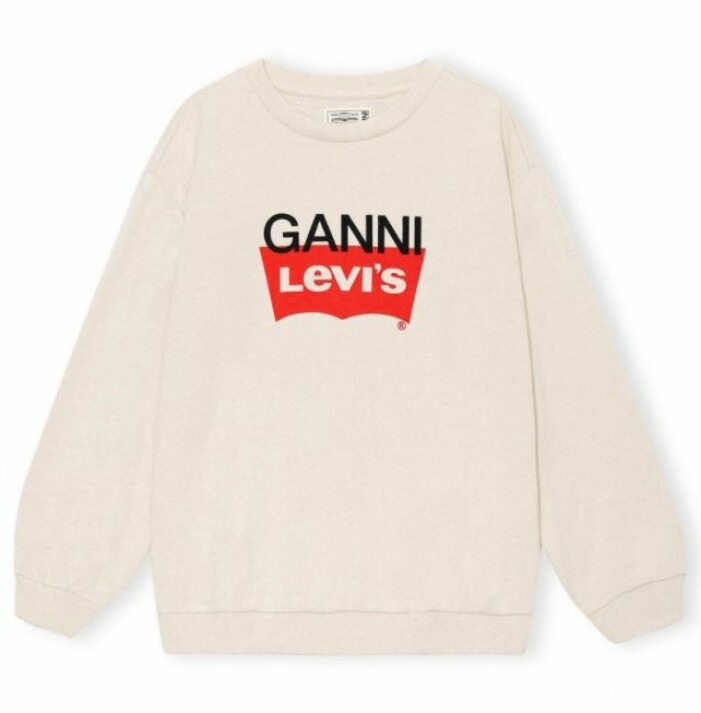 ganni x levis collegetröja