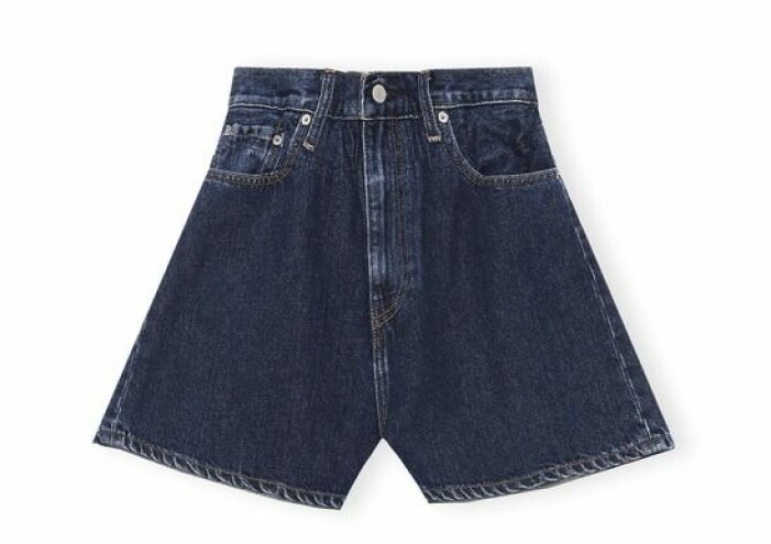ganni x levis indigo shorts