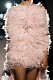 Ljusrosa fluff på Giambattista Vallis SS19 couture–visning i Paris