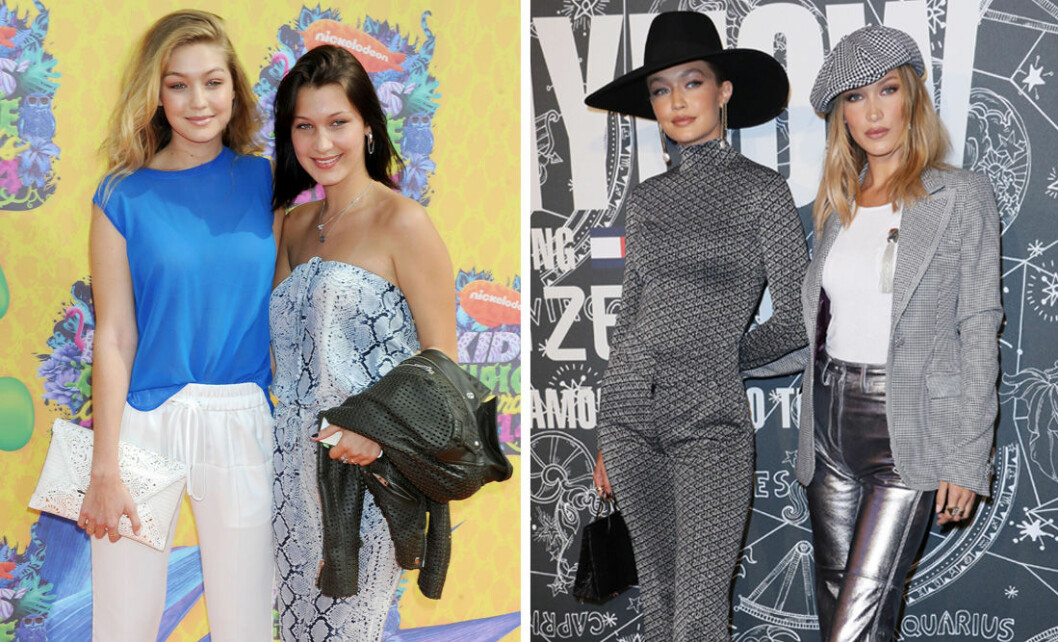 Gigi och Bella Hadid 2014 vs i dag. Gigi Hadid och Bella Hadid som tonåringar