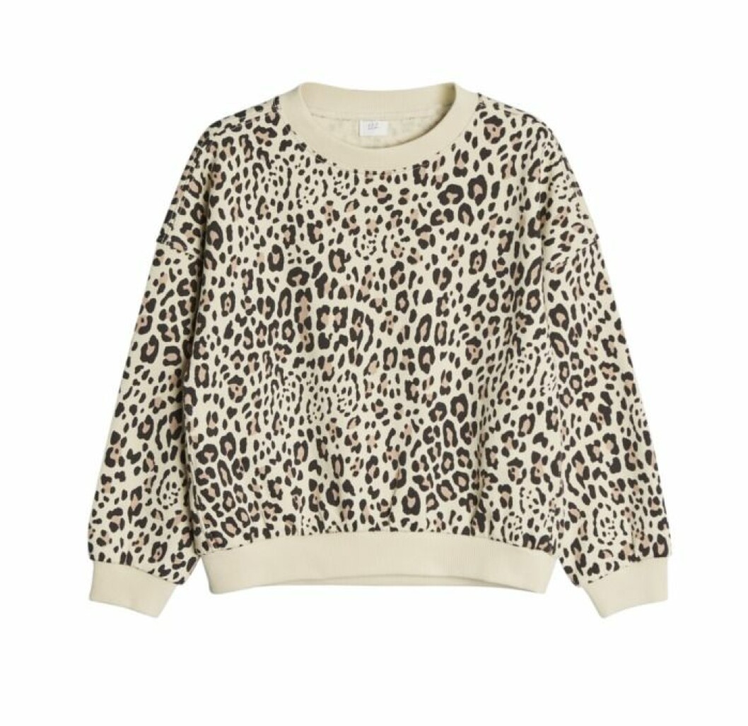 Gina tricot mini barnkollektion tröja leropardmönstrad