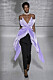 Givenchy Haute Couture SS19, plisserad topp i lila.