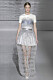 Givenchy Haute Couture SS19, glitter klänning med transparent kjol.