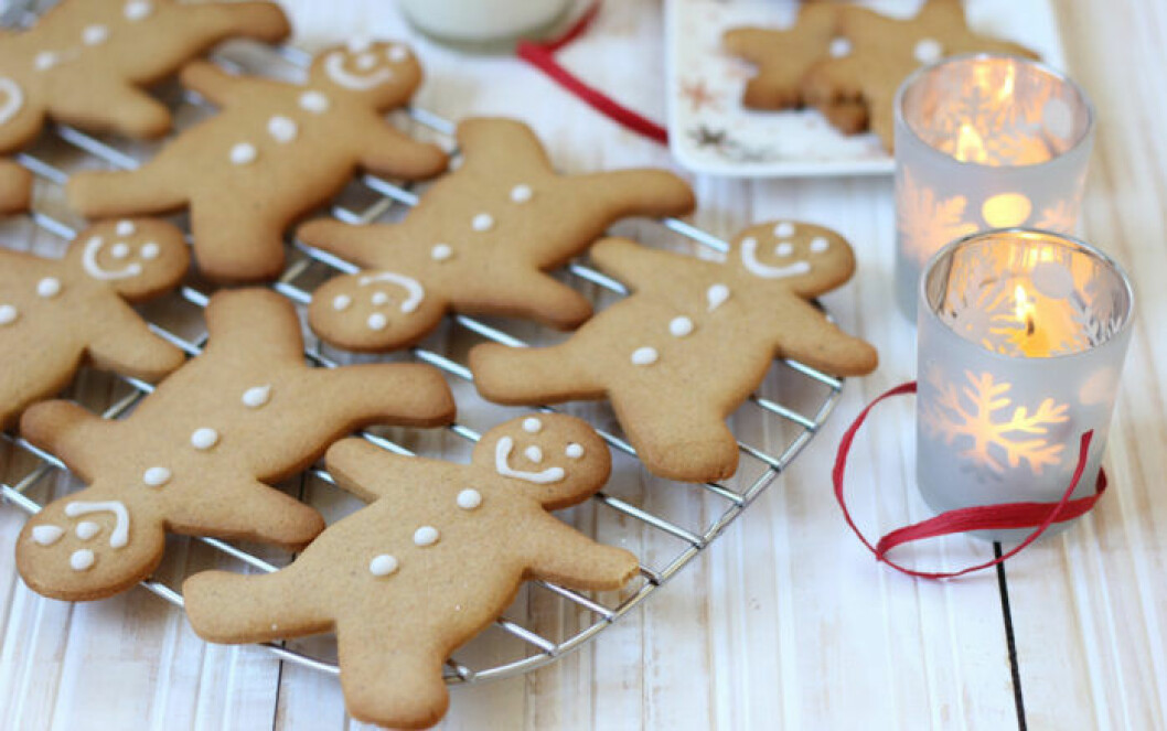 Glada och snälla pepparkaksgubbar. Glada och snälla pepparkaksgubbar.