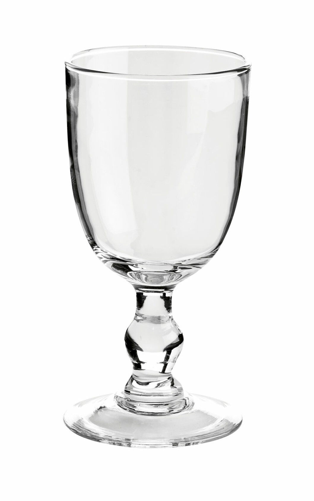 Vitvinsglas med dekorativ fot,