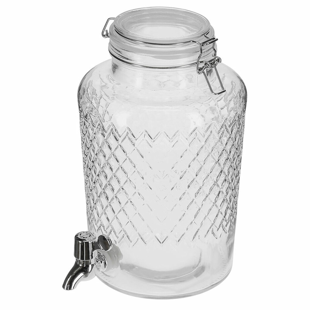 Glasburk med tappkran från Clas Ohlson