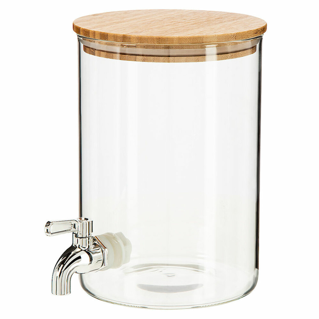 Glasburk med tappkran från Clas Ohlson