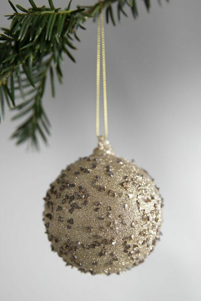 Glittrig julkula i guld, Oscar & Clothilde