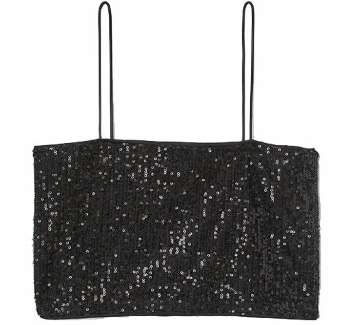 glittrig topp hm