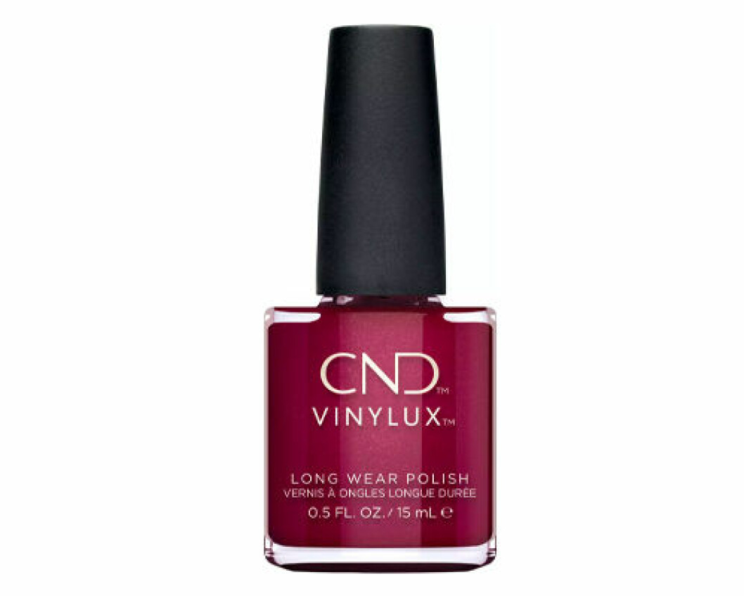 glittrigt nagellack cnd röda glittriga naglar