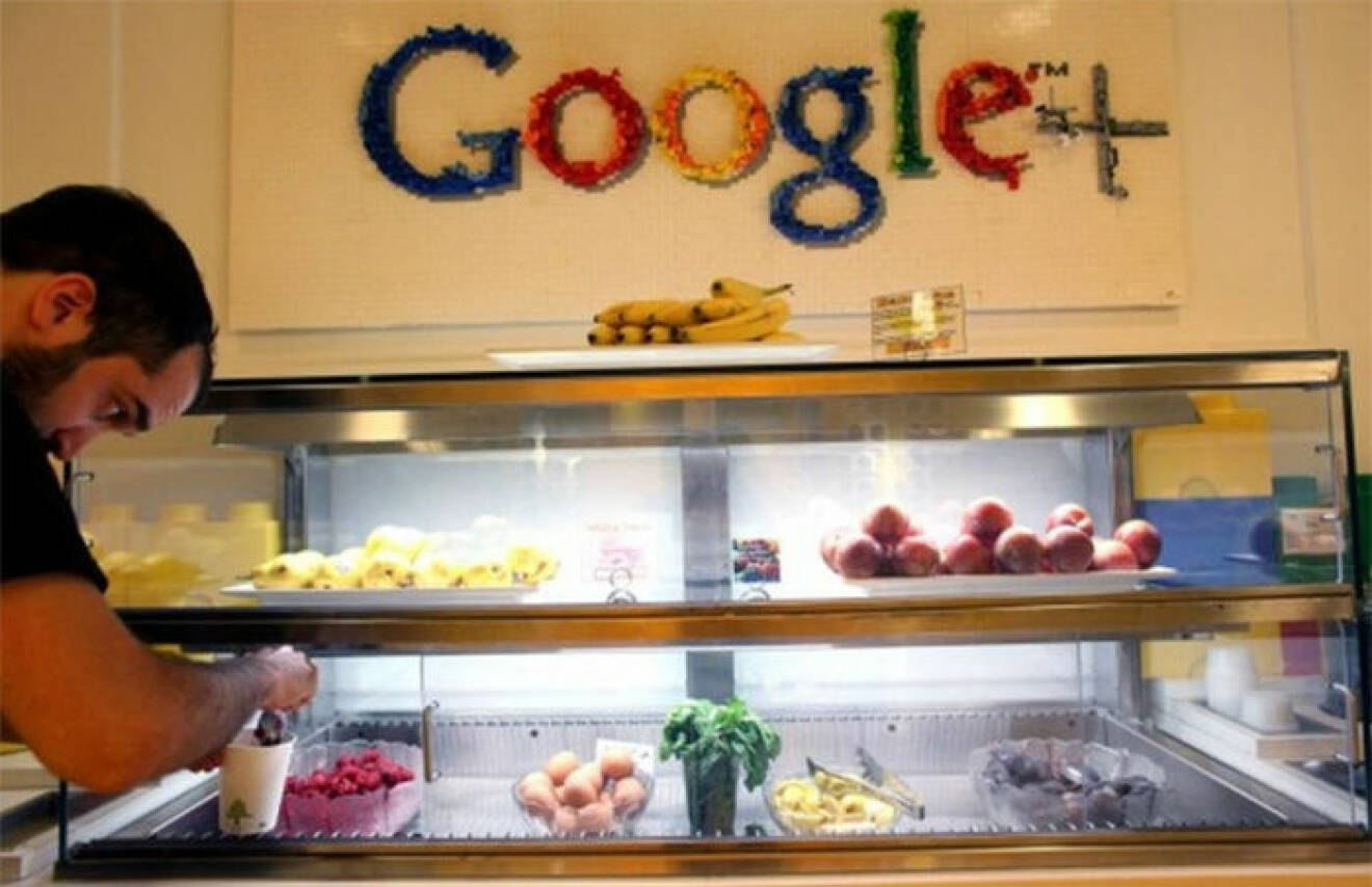 Mat hos Google. 